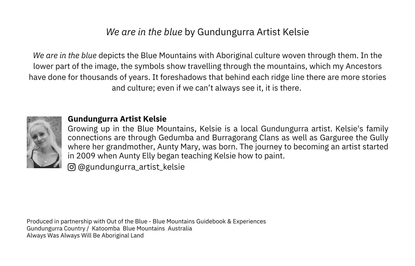 Gundungurra Artist Kelsie - Greeting Card